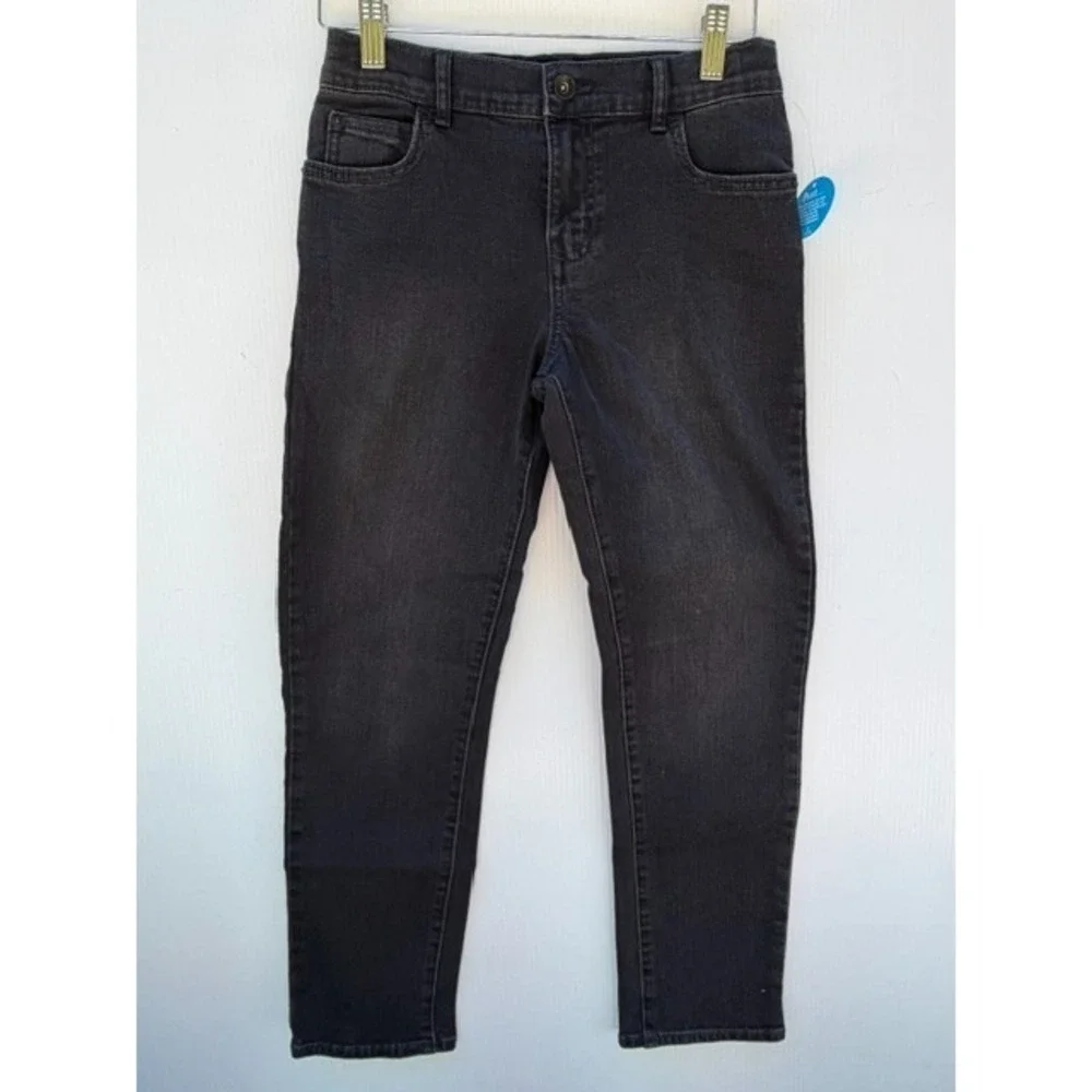The Childrens Place Boys Jeans Size 10 Black Stretch Straight Leg Adjustable